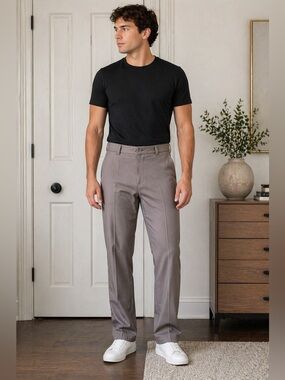 Matte Grey Men’s Chinos in Straight Leg 34x32